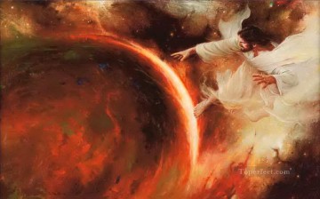 Christian Jesus Painting - Jehovah Creates the Earth Catholic Christian